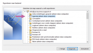 agenda-exporteren-outlook-2013-of-2016